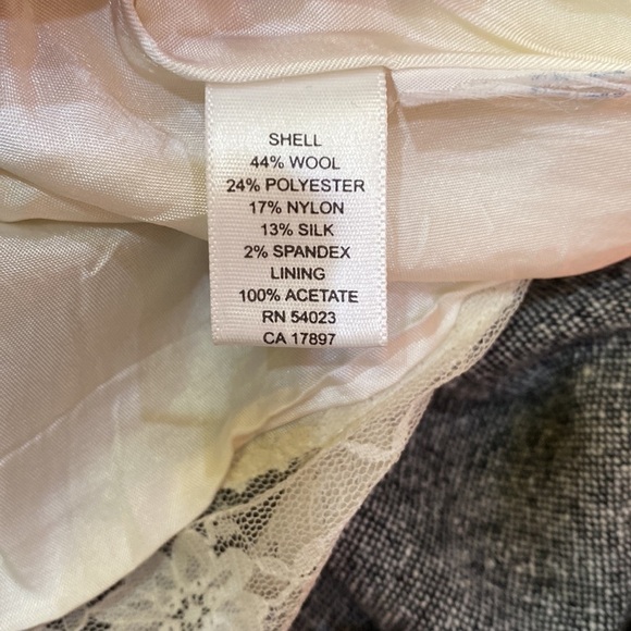 PRIZE Wool Silk Blend Vintage Grey Skirt Size 2 - Picture 13 of 14